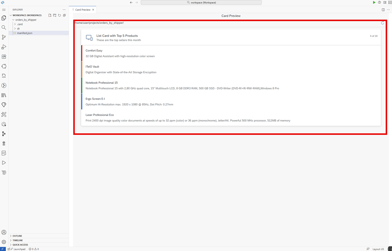 Image depicting the application showing only static data